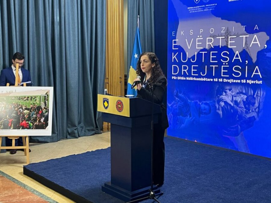 Hapet ekspozita “E vërteta, kujtesa, drejtësia”, Osmani: Kosova nuk do të lejojë mohimin e gjenocidit të Millosheviqit