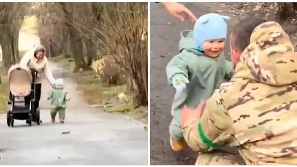 Takimi emocionues: ushtari ukrainas takohet për herë të parë me djalin pas luftës