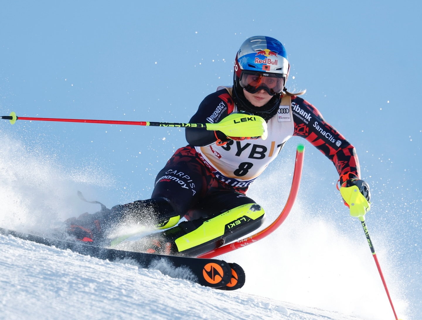 Lara Colturi shkëlqen në Lojërat Olimpike Dimërore, renditet e katërta pas lëshimit të parë në slalom gjigant