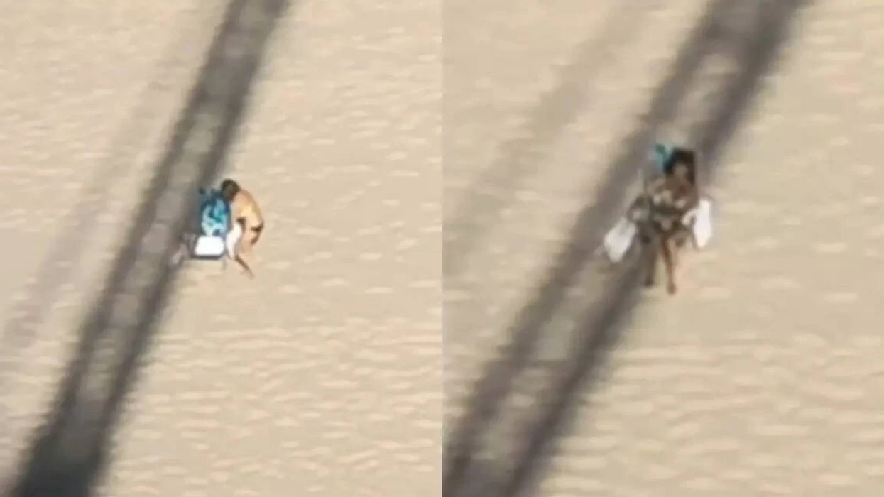Video virale: Gruaja ndjeket nga hija e vinçit teksa bën plazh, ndez debate në rrjete sociale